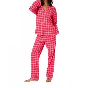 NEW BEDHEAD PJS classic woven portuguese flannel pajama set in wonderland plaid